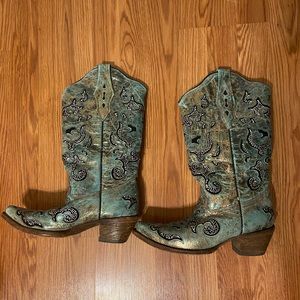 COPY - Teal Corral Boots